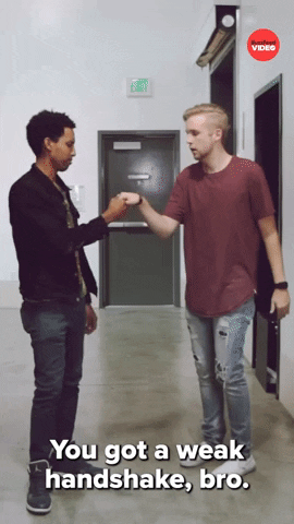 Awkward Handshake GIF by BuzzFeed