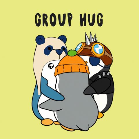 Mental Health Hug GIF by Pudgy Penguins