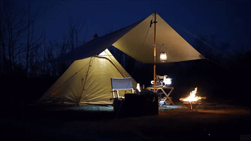 tent glamping GIF
