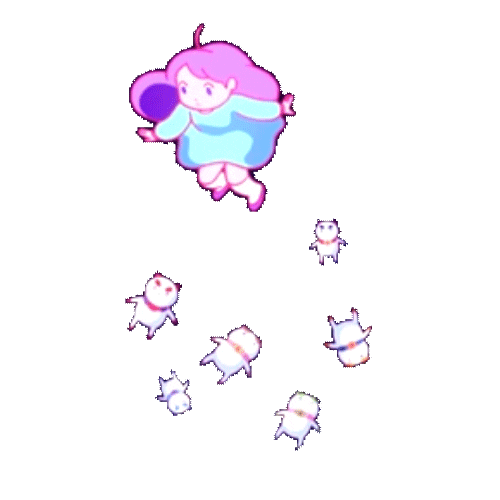Floating Bee And Puppycat Sticker