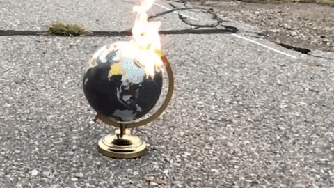 this is fine climate change GIF