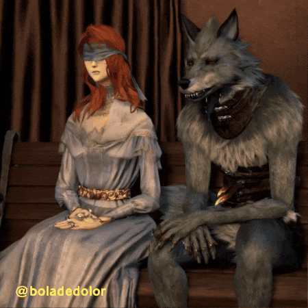 Awkward Wolf GIF