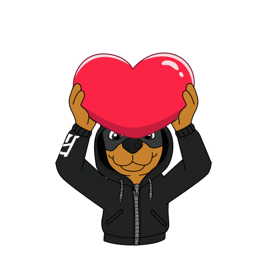 Love You Heart Sticker by Dobernut