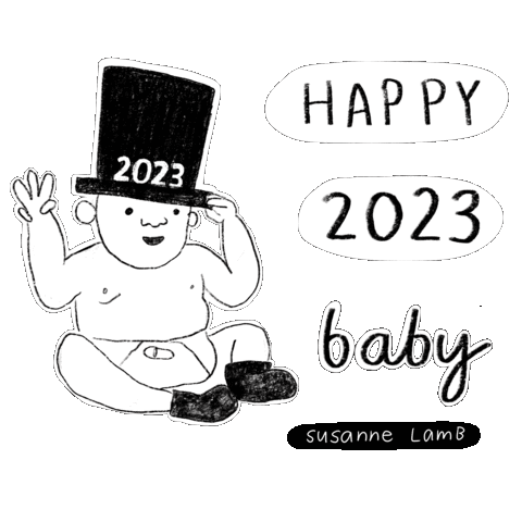 New Year Newyearsday Sticker by Susanne Lamb