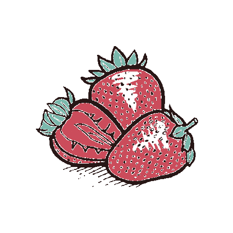 Strawberry Sticker by Peppersmith