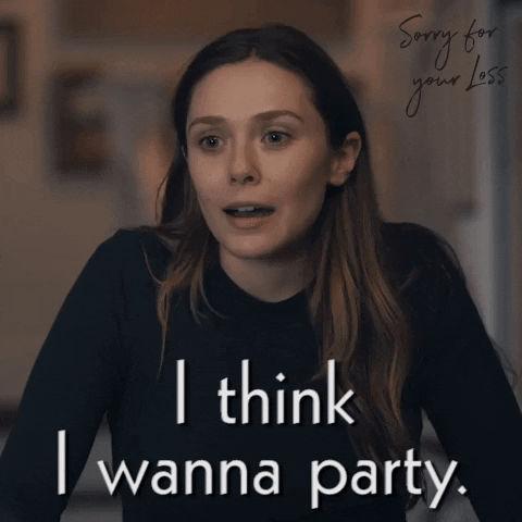 Season 1 Party GIF by Sorry For Your Loss - Find & Share on GIPHY