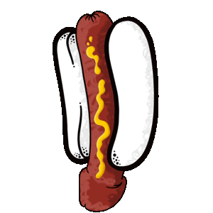 Dog Hotdog Sticker by criswellaveiro