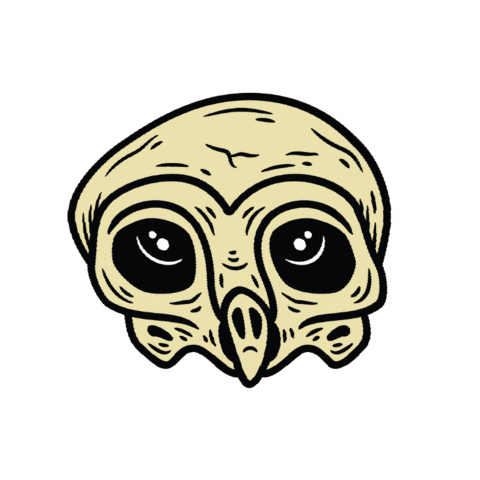 Logo Skull Sticker by Canvas Design Company