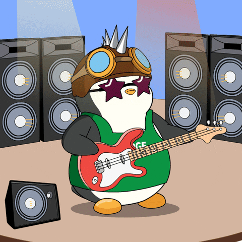Jamming Rock N Roll GIF by Pudgy Penguins