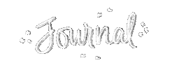 Journal White Text Sticker