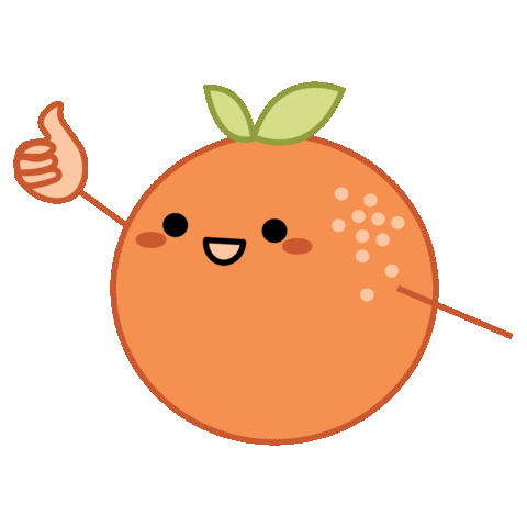 Heart Orange Sticker