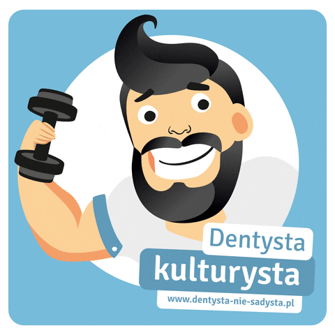 dentysta_nie_sadysta_pl dentist bodybuilder dentysta kulturysta GIF