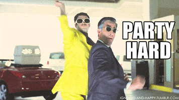 new year party hard GIF