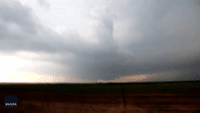 Funnels Form From Wall Cloud in Northern Texas