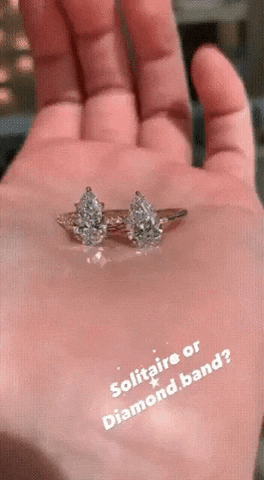 ShivShambuDiamonds ring engagement ring diamond ring pear diamond ring GIF