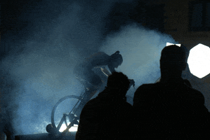 munbaik_cycling water night photography smoke GIF