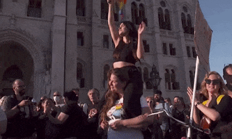 Protest Hungary GIF by GIPHY News