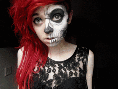 make up halloween GIF