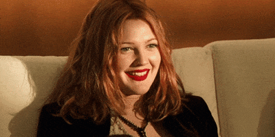 drew barrymore flirting GIF