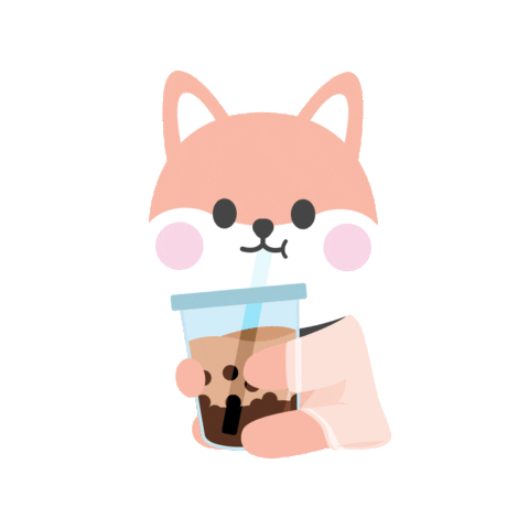 Peach Boba Sticker