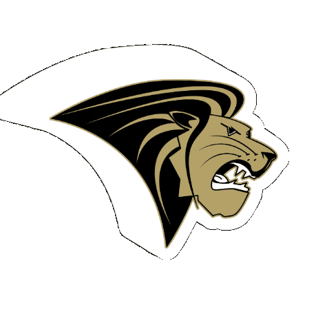 Black And Gold Lions Sticker by Lindenwood University