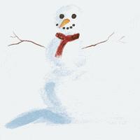 melting snowman gif