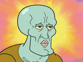 the two faces of squidward GIF