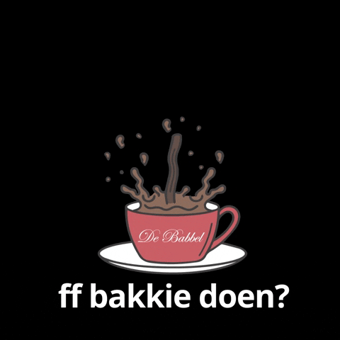DeBabbel koffie terras babbel bakkie GIF