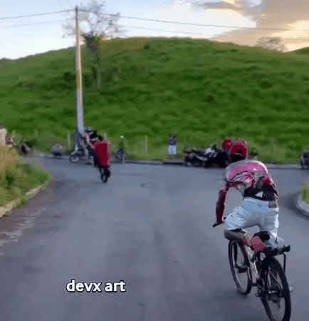 Run Over Bicycle GIF by DevX Art