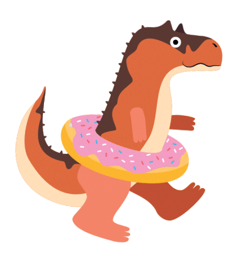 Dinosaur Donut Sticker by Pinkkishu