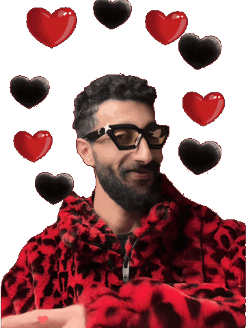 Black Heart Hearts Sticker