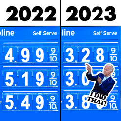 2022 vs 2023 Gas Prices I did that