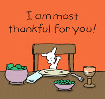 I Am Thankful For You Thanks Giving GIF by Chippy the Dog