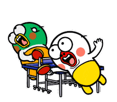 Angry Ping Pong Sticker by kwaesam