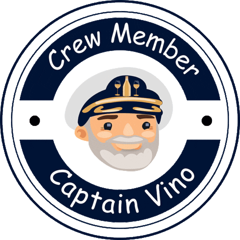 Captain Vino Sticker