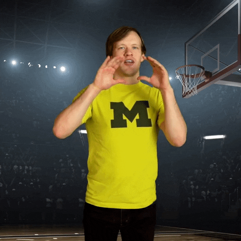 Go Blue College Basketball GIF by Basketball Madness