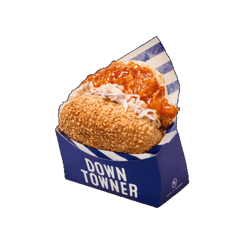 Chicken Burger Sticker by DOWNTOWNER