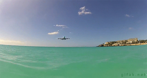 airplane landing GIF