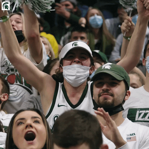 Lets Go Reaction GIF by Michigan State Athletics