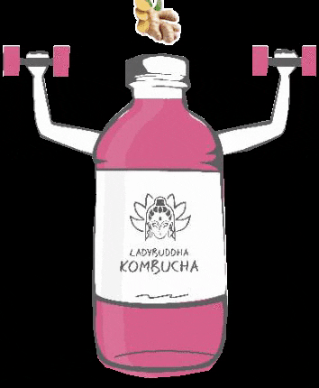 Fitness Working Out GIF by Lady Buddha Kombucha