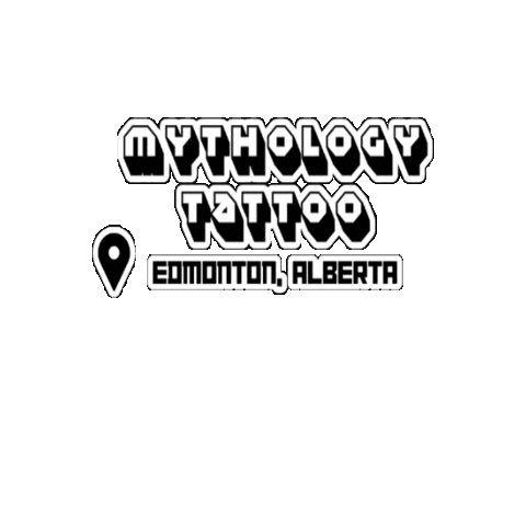 Tattoo Shop Blackwork Sticker by Mythology Tattoo Edmonton