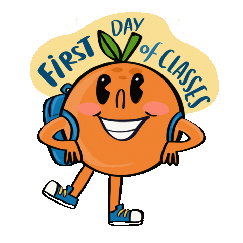 English Orange Sticker