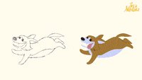Running Dog Animated Gif