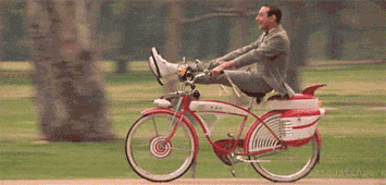 pee wee herman bicycle GIF