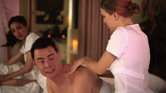 Giphy - life in pieces massage GIF by CBS