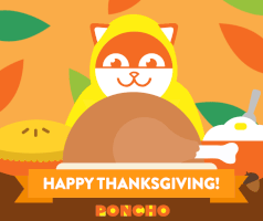 thanksgiving turkey GIF by Poncho