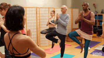Episode 7 Yoga GIF by Curb Your Enthusiasm