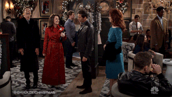 a gay olde christmas GIF by Will & Grace