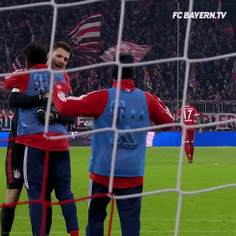 happy hugs GIF by FC Bayern Munich