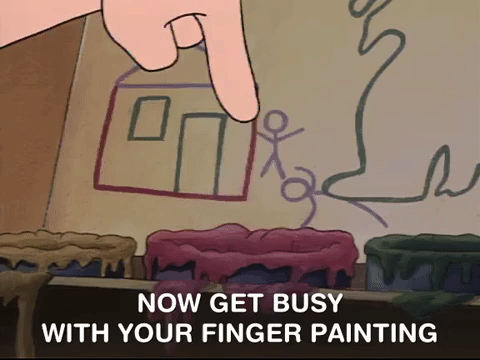finger-painting meme gif